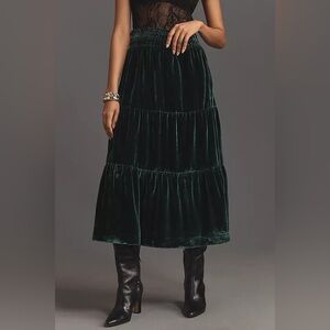 Anthropologie The Somerset Maxi Skirt: Nina Pace Velvet Edition